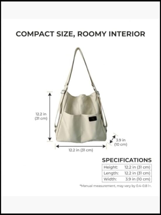 Convertible Backpack Tote 3-in-1 Nylon Travel Bag Large Capacity Shoulder main image 6